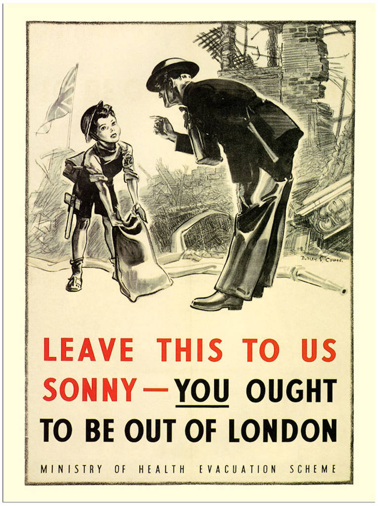 retro wwii london evacuation poster print by i love retro ...