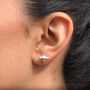 Sterling Silver Long Coiled Charm Drop Earrings, thumbnail 5 of 10