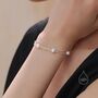 Sterling Silver Double Layer Freshwater Pearl Beaded Bracelet, thumbnail 2 of 12
