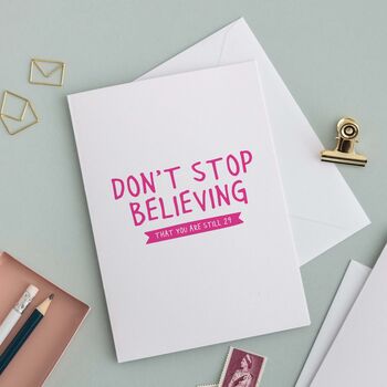 Don't Stop Believing Birthday Card, 2 of 3