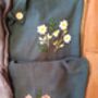Hand Embroidery Daisy Linen Apron, thumbnail 3 of 5