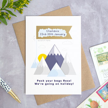 Personalised Mountains Travel Scratch Card, 2 of 9
