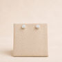 4mm Sterling Silver Opal Stud Earrings, thumbnail 3 of 10
