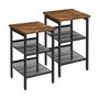 Set Of Two Industrial Side Table With Mesh Shelves, thumbnail 9 of 9