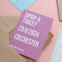 Colourful Modern Save The Date Cards, thumbnail 3 of 10