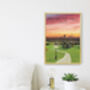 Primrose Hill London Skyline Travel Poster Art Print, thumbnail 3 of 8