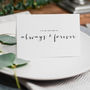 'You And Me Always And Forever' Wedding Card, thumbnail 1 of 2