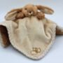 Brown Bunny Finger Puppet Soother, Personalised, thumbnail 1 of 5