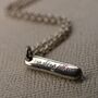 Ashes In Silver Ingot Memorial Necklace, thumbnail 2 of 6