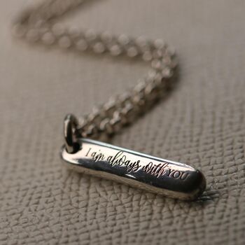 Ashes In Silver Ingot Memorial Necklace, 2 of 6