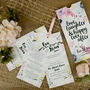 Floral Bloom Wallet Wedding Invitation, thumbnail 3 of 6