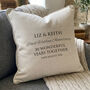 Personalised Pearl Wedding Anniversary Cushion, thumbnail 1 of 4