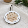 Personalised First Christmas Wreath Tree Decoration, thumbnail 2 of 6