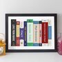Dad Gift Personalised Row Of Books Print, thumbnail 8 of 10