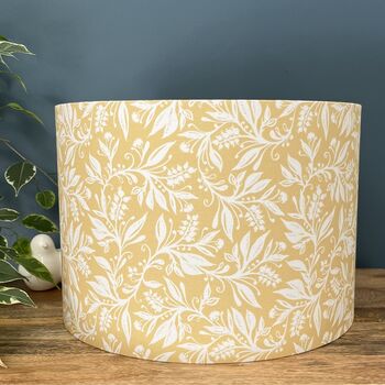Oxford Ochre Botanical Leaves Drum Lampshades, 7 of 9