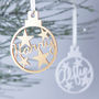 Personalised Star Christmas Bauble Decoration, thumbnail 1 of 12