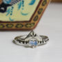 Veera And Malee. Stacked Boho And Moonstone Rings, thumbnail 1 of 4