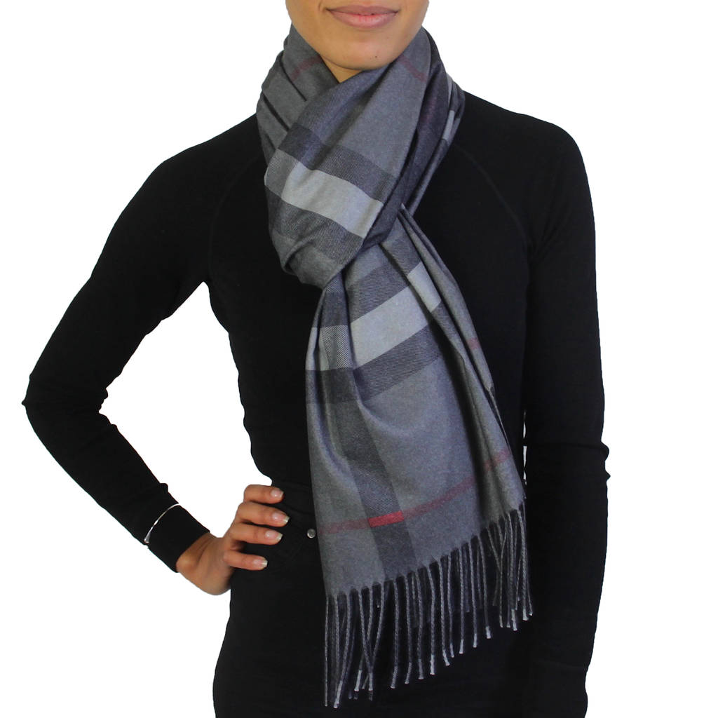 tartan cashmere scarf by my posh shop