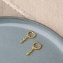 Linear Huggie Peridot August Birthstone Earrings, thumbnail 3 of 7