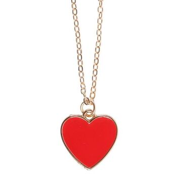 Bestie Enamel Heart Necklace Greeting Card, 2 of 3