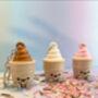 Cute Ice Cream Fidget Clicker Keychain | Desktop Mechanical Switch Bag Charm | Calming Sensory Office Desk Accessory Sweet Treat, thumbnail 4 of 6