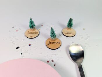 Personalised Table Name Plaques Settings Christmas Tree, 10 of 11