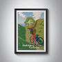 Hadrian's Cycleway Cycling Travel Poster Art Print, thumbnail 1 of 8