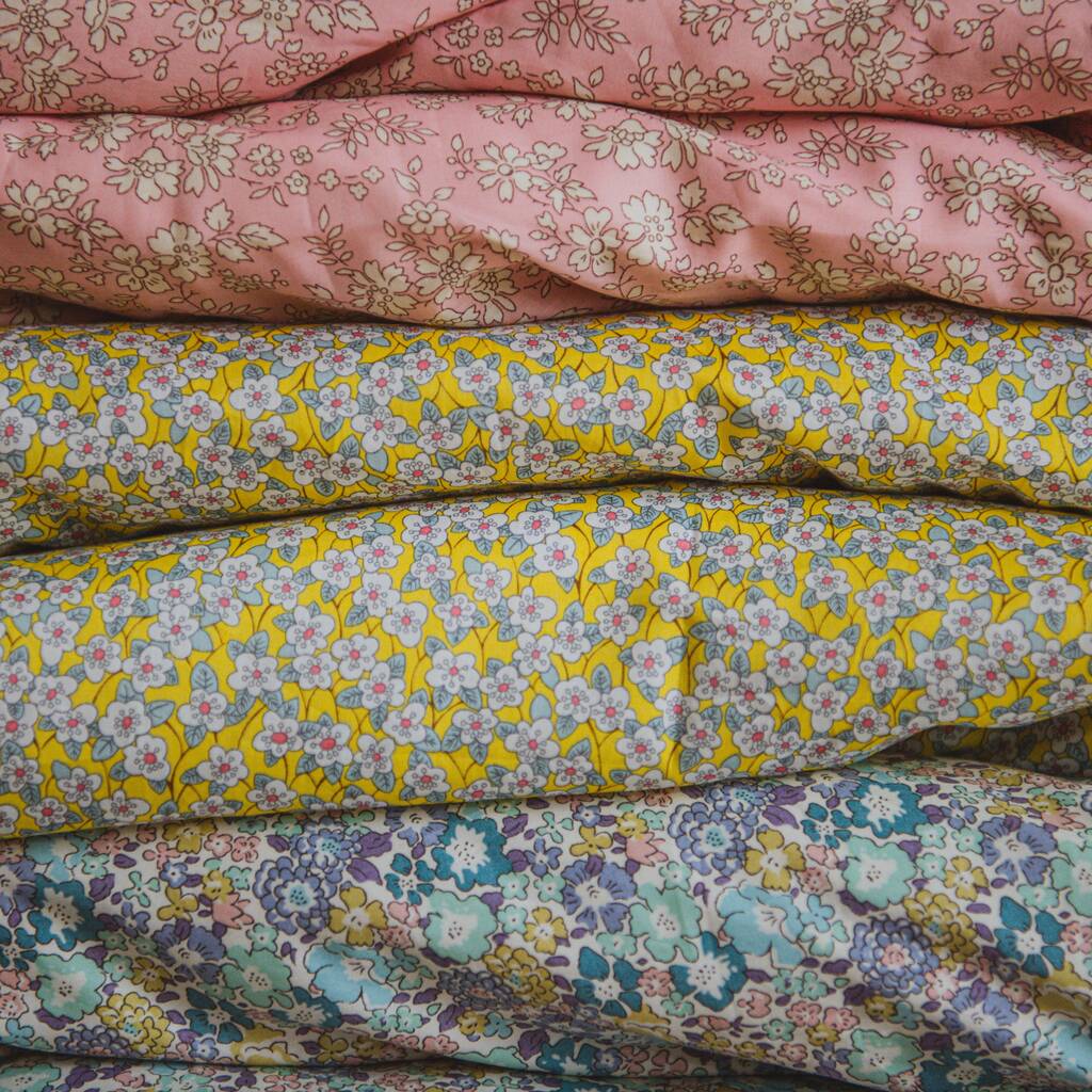 Pillowcase Made With Liberty Fabrics Pastel Selection By Poppy And