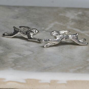 Galloping Hares Earrings, 3 of 5