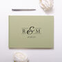 Personalised Wedding Initials Linen Guest Book, thumbnail 3 of 11