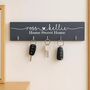 Personalised Wooden Plaque With Key Hooks, thumbnail 1 of 5