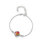 Real Flower Charm Snake Bracelet In Sterling Silver. Choose From Eight Flowers, thumbnail 4 of 12