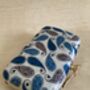 Blue Rectangular Gold Bird Clasp Clutch Bag, thumbnail 5 of 12