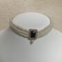 Black 18 K Gold Plated Pearl Indian Choker Set, thumbnail 2 of 10