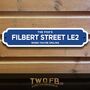 Leicester City Personalised Bar And Man Cave Metal Sign, thumbnail 1 of 2