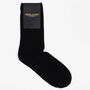 Ribbed Cuff Men's Bed Socks – Black, thumbnail 2 of 2