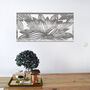 Metal Flower Pattern Wall Art In Rectangular Frame, thumbnail 1 of 12