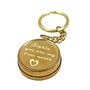 Personalised Vintage Finish Brass Compass Keyring, thumbnail 5 of 10