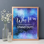 'Born To Stand Out' Motivational Typography Print, thumbnail 4 of 8