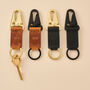 Personalised Leather Trigger Clip Keyring, thumbnail 2 of 4