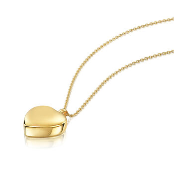 Heart Urn Ashes Necklace – 18 K Gold Plate, 3 of 5