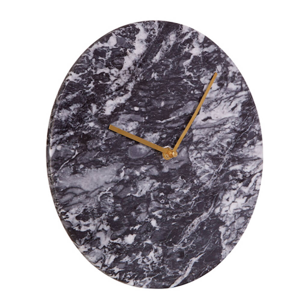 Black Marble Wall Clock By Victoria & Co.