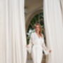 White Lace Sleeve Bridal Robe, thumbnail 6 of 7