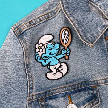 The Smurfs Vanity Smurf Sew On Patch, 2 of 2