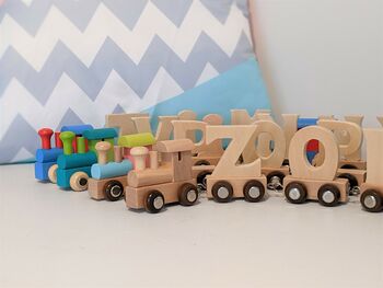 Personalised Wooden Name Train, 6 of 7