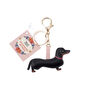 Dachshund Dog Pu Keyring Accessory Bag Charm, thumbnail 1 of 2