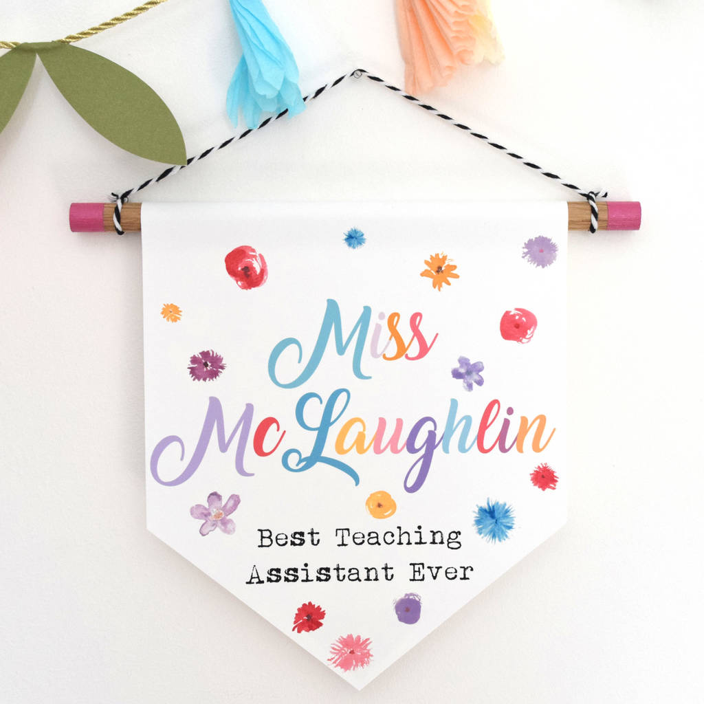 Teaching Assistant Gift Wall Hanging Print By Little Pea Studio
