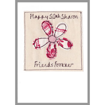 Personalised Flower 40th Birthday Card For Her, 7 of 12