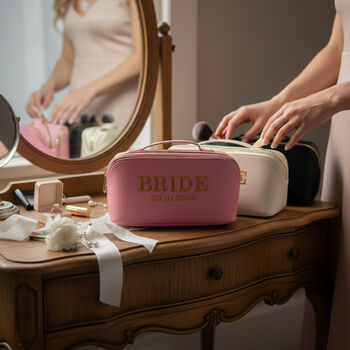 Personalised Bride Cosmetic Bag, 2 of 7