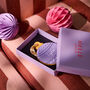 Vegan Personalised Purple Christmas Bauble Letterbox Iced Cookie, thumbnail 1 of 9